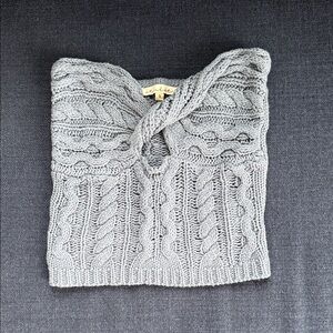 Gray Cable Knit Sweater